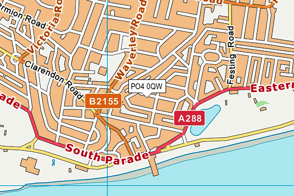 PO4 0QW map - OS VectorMap District (Ordnance Survey)