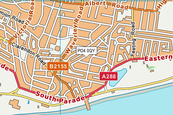 PO4 0QY map - OS VectorMap District (Ordnance Survey)