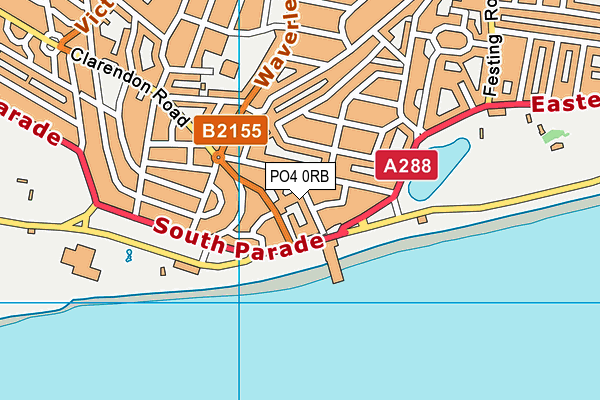 PO4 0RB map - OS VectorMap District (Ordnance Survey)