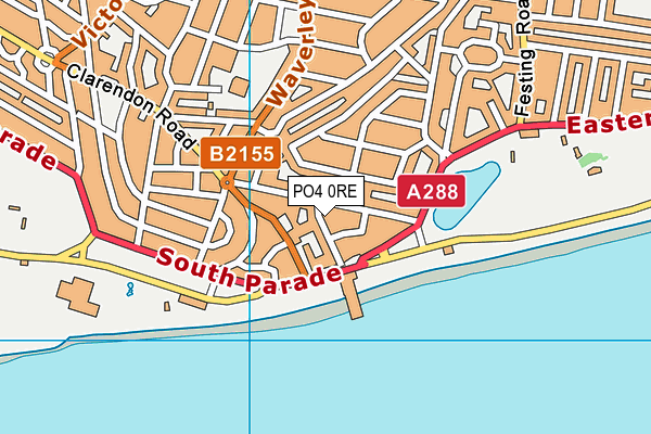 PO4 0RE map - OS VectorMap District (Ordnance Survey)