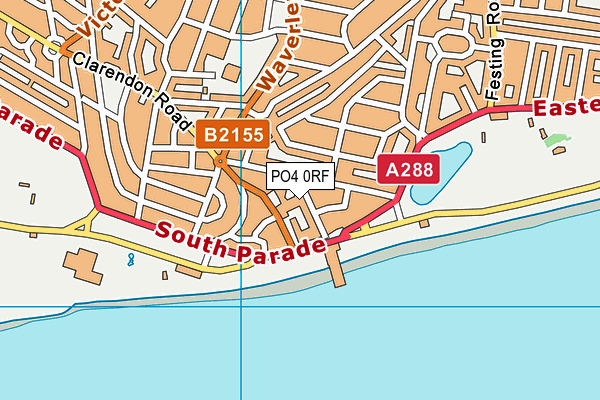 PO4 0RF map - OS VectorMap District (Ordnance Survey)