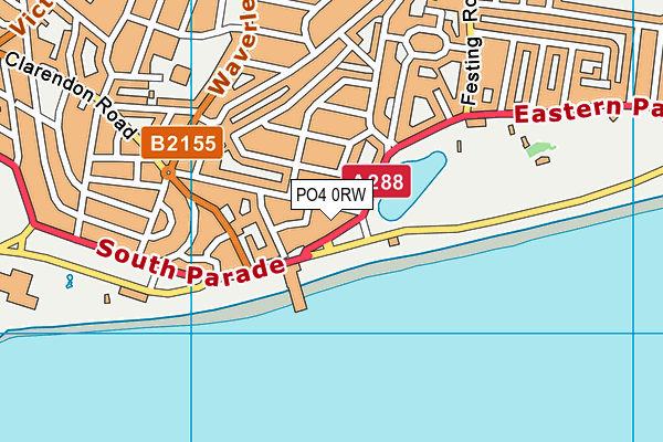 PO4 0RW map - OS VectorMap District (Ordnance Survey)