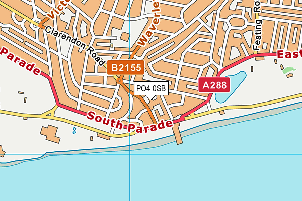 PO4 0SB map - OS VectorMap District (Ordnance Survey)