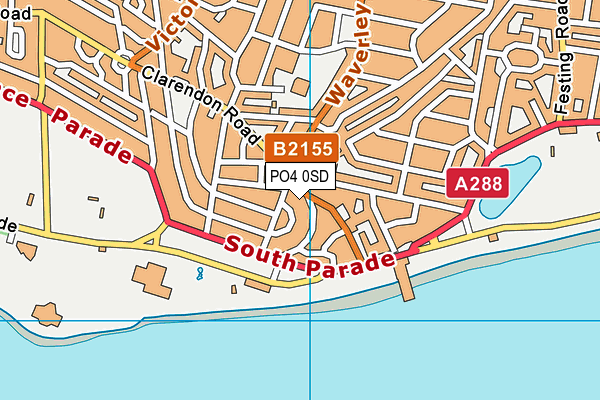 PO4 0SD map - OS VectorMap District (Ordnance Survey)