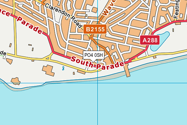 PO4 0SH map - OS VectorMap District (Ordnance Survey)