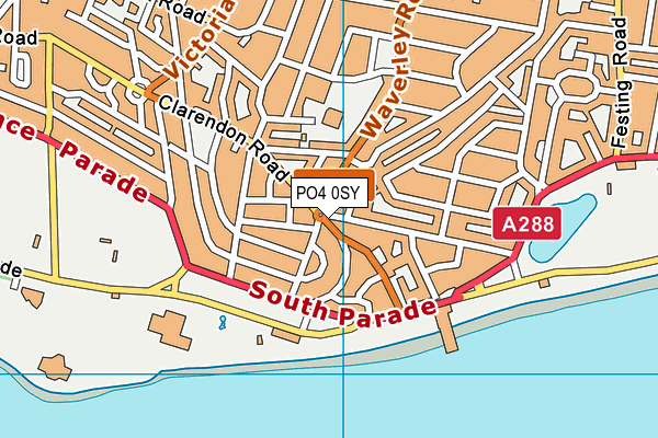 PO4 0SY map - OS VectorMap District (Ordnance Survey)