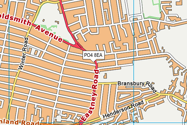 PO4 8EA map - OS VectorMap District (Ordnance Survey)