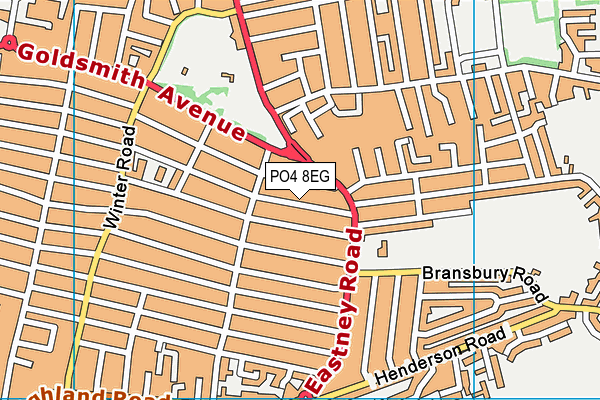 PO4 8EG map - OS VectorMap District (Ordnance Survey)