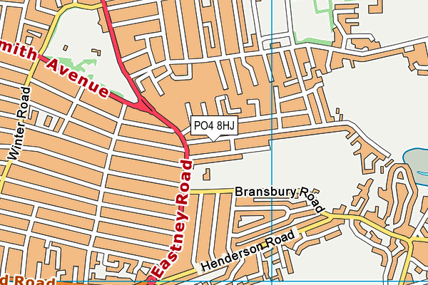 PO4 8HJ map - OS VectorMap District (Ordnance Survey)