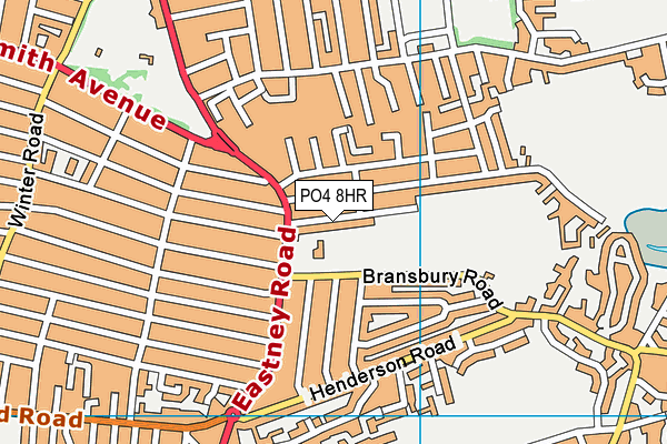 PO4 8HR map - OS VectorMap District (Ordnance Survey)