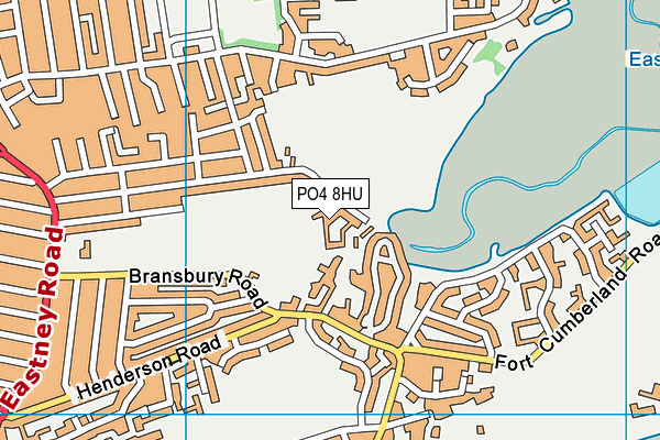 PO4 8HU map - OS VectorMap District (Ordnance Survey)