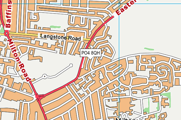 PO4 8QH map - OS VectorMap District (Ordnance Survey)