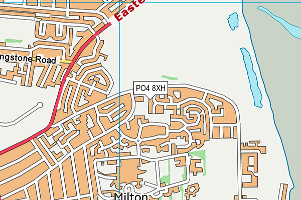 PO4 8XH map - OS VectorMap District (Ordnance Survey)