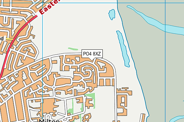 PO4 8XZ map - OS VectorMap District (Ordnance Survey)