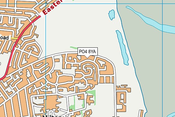 PO4 8YA map - OS VectorMap District (Ordnance Survey)