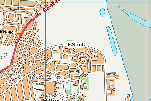 PO4 8YB map - OS VectorMap District (Ordnance Survey)