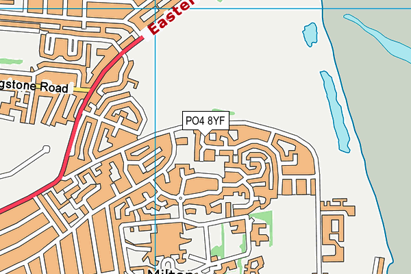 PO4 8YF map - OS VectorMap District (Ordnance Survey)