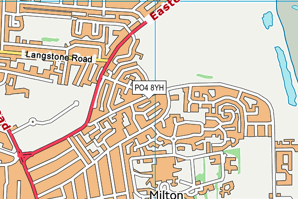 PO4 8YH map - OS VectorMap District (Ordnance Survey)