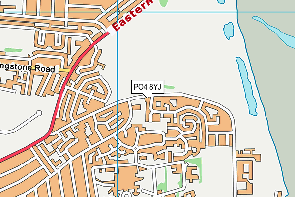 Moorings Way Infant School map (PO4 8YJ) - OS VectorMap District (Ordnance Survey)