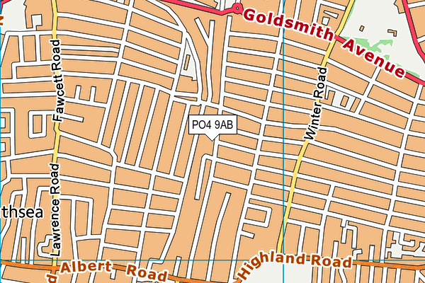 PO4 9AB map - OS VectorMap District (Ordnance Survey)