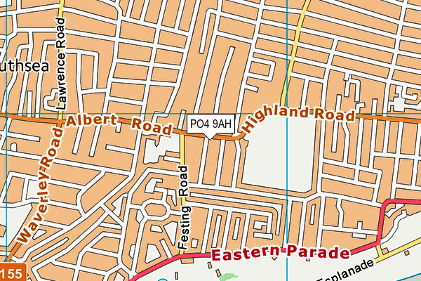 PO4 9AH map - OS VectorMap District (Ordnance Survey)