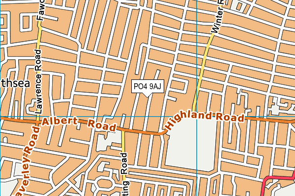 PO4 9AJ map - OS VectorMap District (Ordnance Survey)