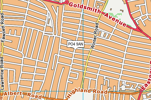 PO4 9AN map - OS VectorMap District (Ordnance Survey)