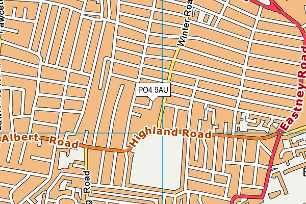 PO4 9AU map - OS VectorMap District (Ordnance Survey)