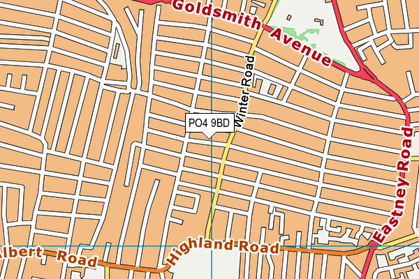 PO4 9BD map - OS VectorMap District (Ordnance Survey)