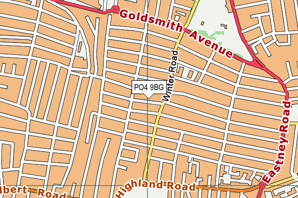PO4 9BG map - OS VectorMap District (Ordnance Survey)