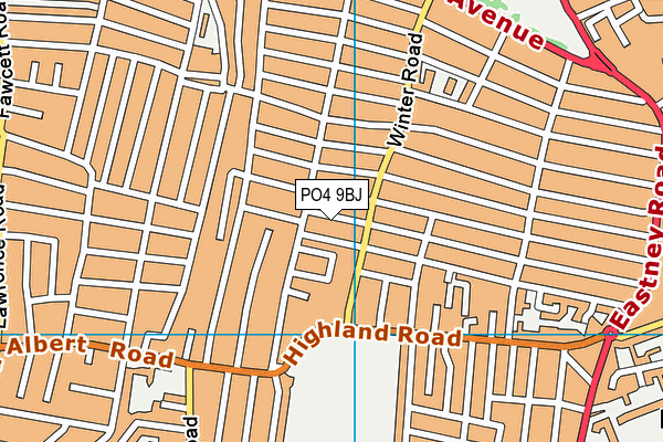 PO4 9BJ map - OS VectorMap District (Ordnance Survey)