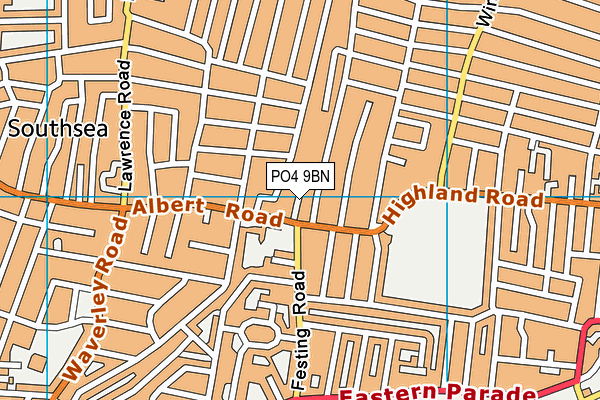 PO4 9BN map - OS VectorMap District (Ordnance Survey)