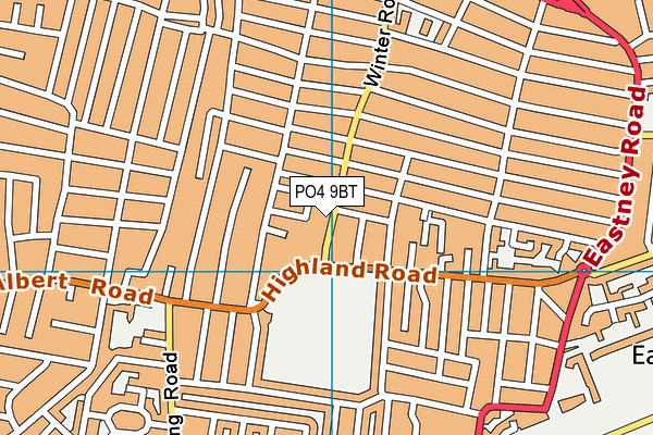 PO4 9BT map - OS VectorMap District (Ordnance Survey)