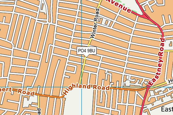 PO4 9BU map - OS VectorMap District (Ordnance Survey)