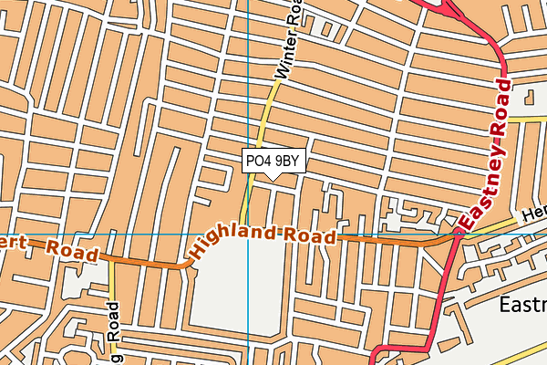 PO4 9BY map - OS VectorMap District (Ordnance Survey)