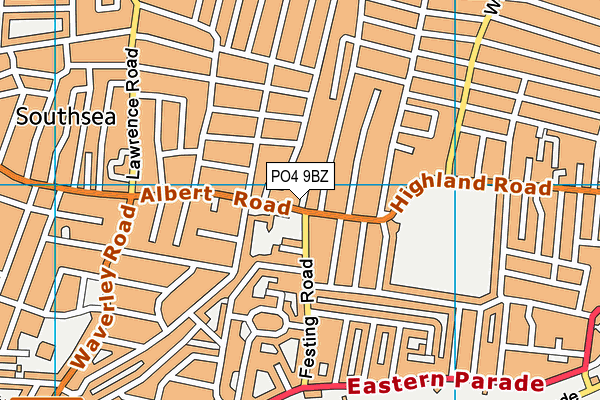 PO4 9BZ map - OS VectorMap District (Ordnance Survey)