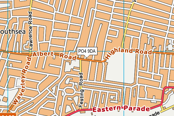 PO4 9DA map - OS VectorMap District (Ordnance Survey)