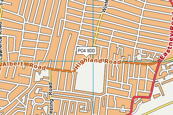 PO4 9DD map - OS VectorMap District (Ordnance Survey)