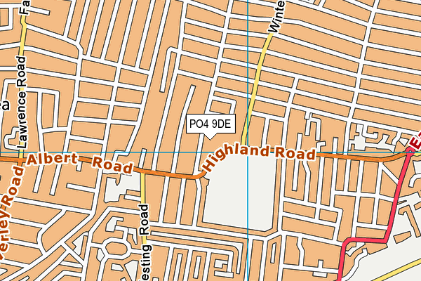 PO4 9DE map - OS VectorMap District (Ordnance Survey)