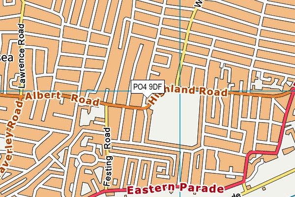 PO4 9DF map - OS VectorMap District (Ordnance Survey)