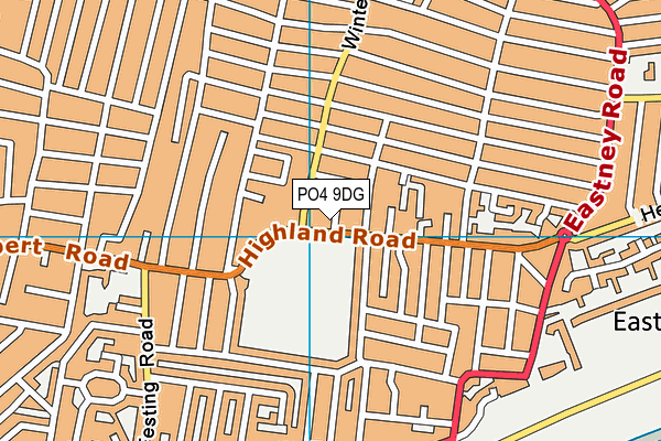 PO4 9DG map - OS VectorMap District (Ordnance Survey)