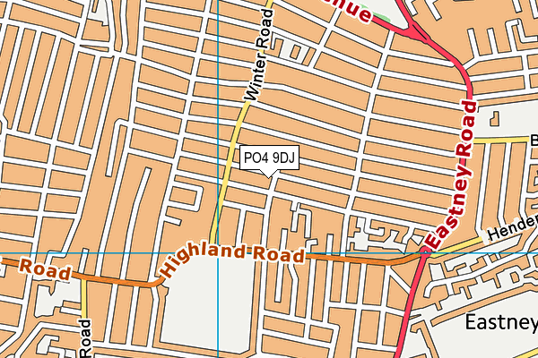 PO4 9DJ map - OS VectorMap District (Ordnance Survey)