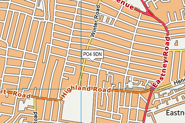 PO4 9DN map - OS VectorMap District (Ordnance Survey)