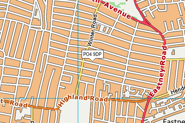 PO4 9DP map - OS VectorMap District (Ordnance Survey)