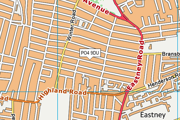 PO4 9DU map - OS VectorMap District (Ordnance Survey)