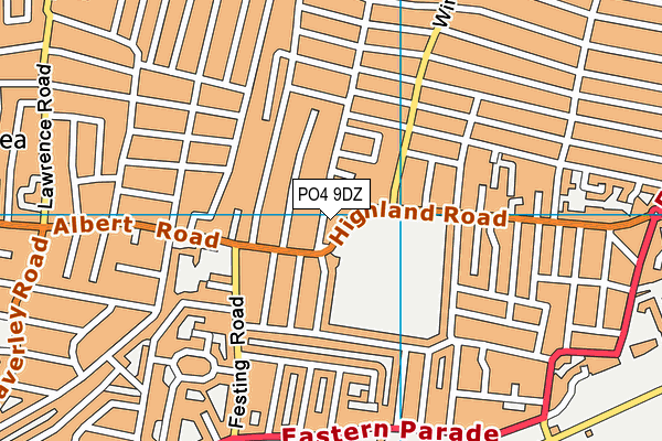 PO4 9DZ map - OS VectorMap District (Ordnance Survey)