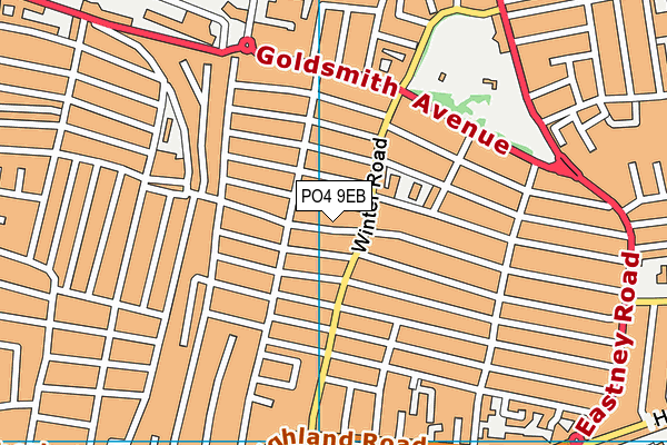 PO4 9EB map - OS VectorMap District (Ordnance Survey)