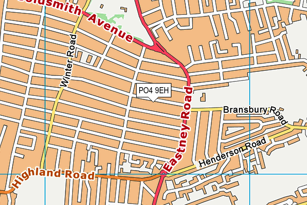 PO4 9EH map - OS VectorMap District (Ordnance Survey)