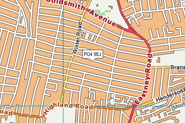 PO4 9EJ map - OS VectorMap District (Ordnance Survey)