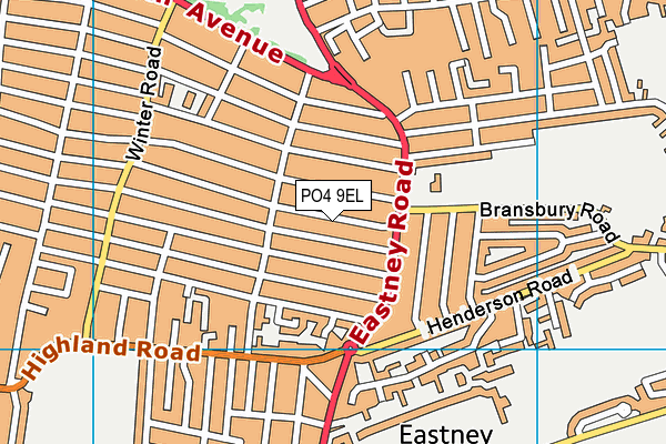 PO4 9EL map - OS VectorMap District (Ordnance Survey)